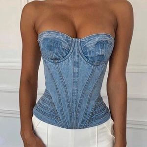 House of CB Denim Corset